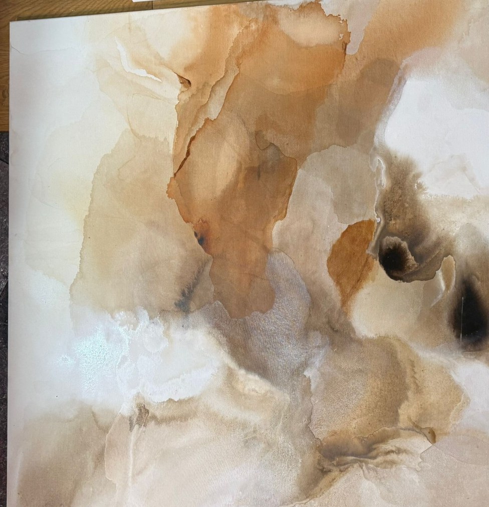 Tammy Beckett original abstract painting, 100 by 100 centimeters